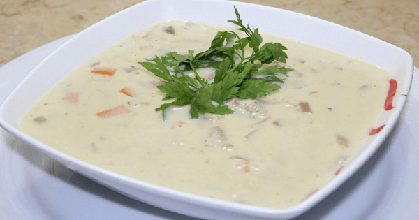 طريقة عمل شوربة الكريمة بالكريمة اللبانى بالصور