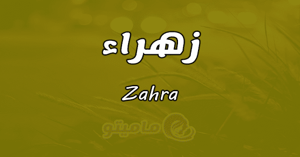 اسم زهراء بالانجليزي كونتنت