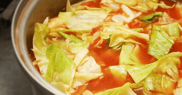 شوربة الكرنب الحارقة للدهون بالصور خطوة بخطوة