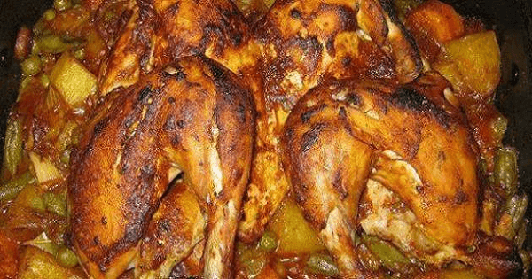 طريقة عمل الفراخ البلدى المحشية والمشوية