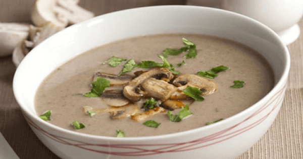 طريقة عمل شوربة المشروم بالكريمة اللبانى بالصور