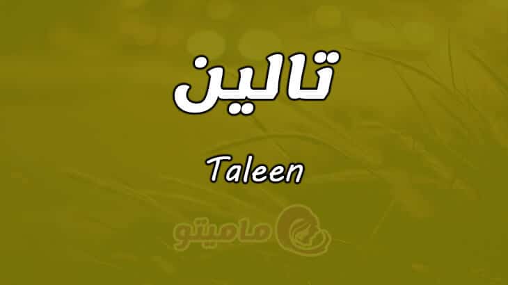 معنى اسم تالين