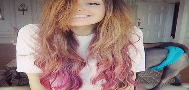 طريقة صبغ أطراف الشعر بالصور