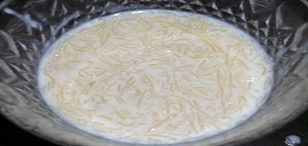 طريقة عمل الشعرية باللبن بالصور
