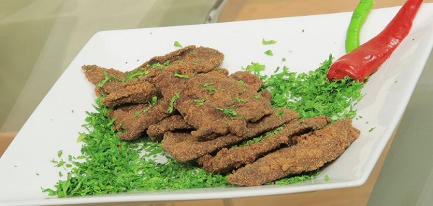 طريقة عمل الكبدة البلدي المحمرة بالردة