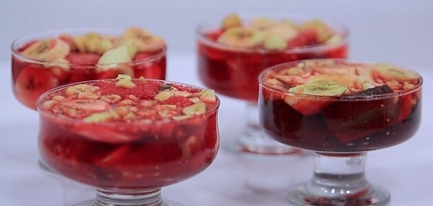 طريقة عمل المهلبية بالفراولة الجاهز
