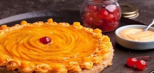 طريقة عمل كنافة بالكريمة والمانجو