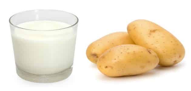 فوائد شرائح البطاطس والحليب للبشرة