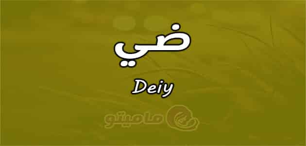 معنى اسم ضي
