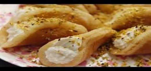 طريقة عمل القطايف بالقشطة للشيف حسن