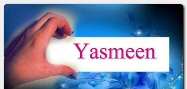 اسم ياسمين بالانجليزي مزخرف كتابة